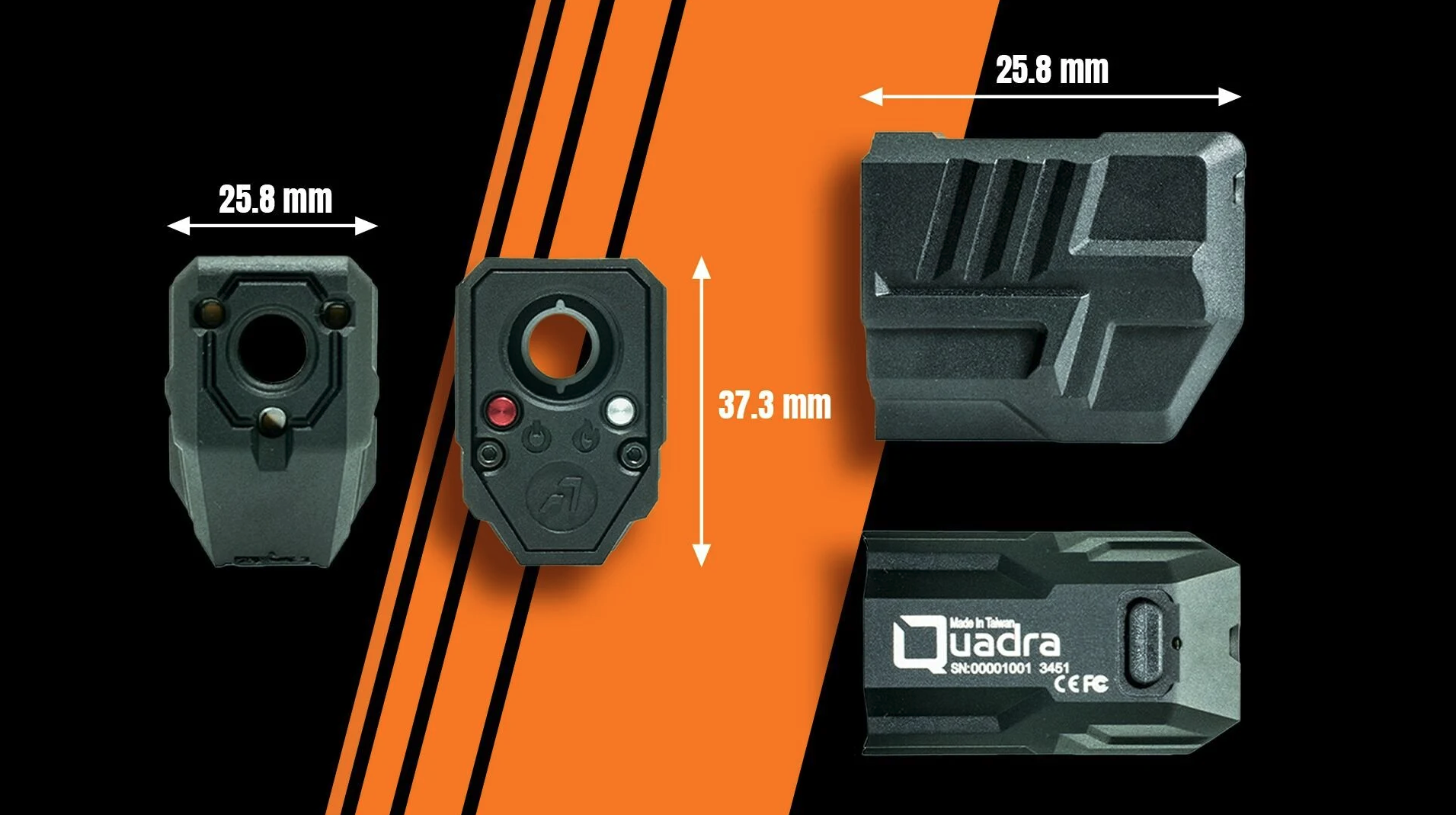 AceTech Quadra S Bifrost Red/Green Pistol Tracer Unit - Black - Image 8