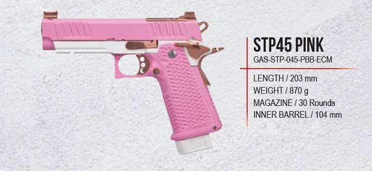 STP45 (EU) (TAFFY PINK) GBB PISTOL