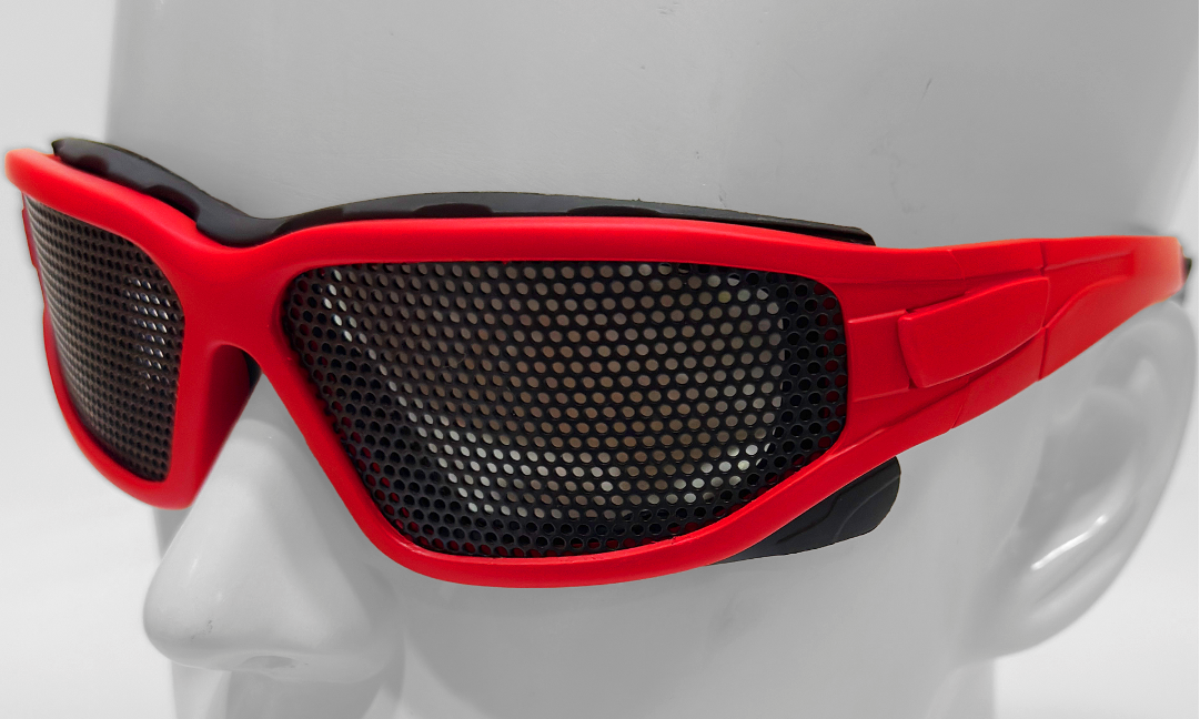 DEFENCE PRO'S MESH EYE PROTECTION RED