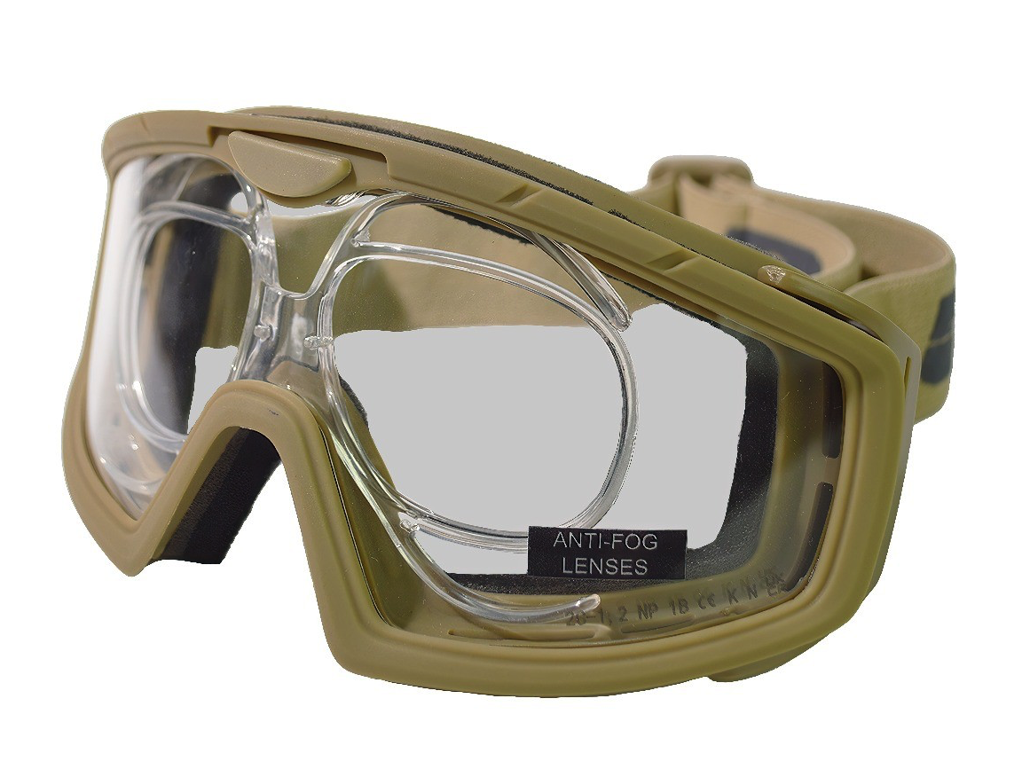 BATTLE VISOR TAN - W/INSERT PROTECTIVE EYEWEAR