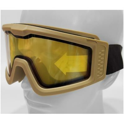 BATTLE VISOR THERMAL DUAL LENS TAN PROTECTIVE EYEWEAR