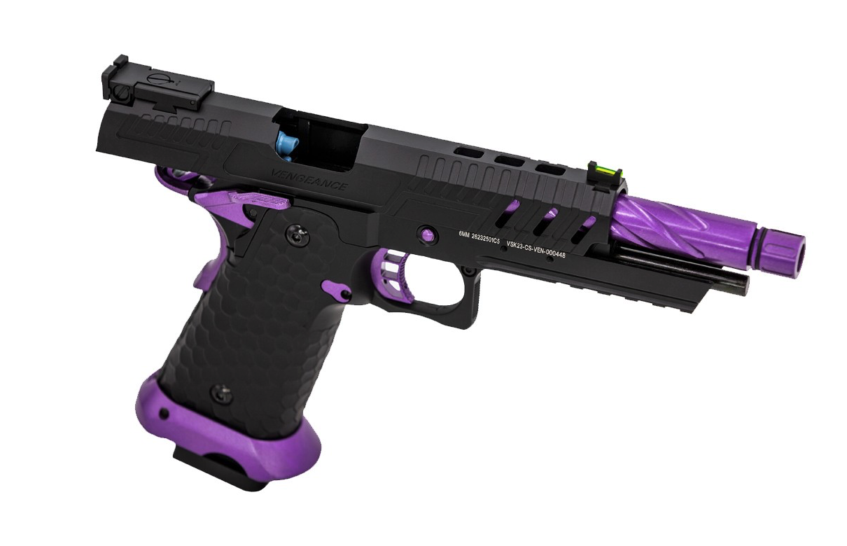 HI-CAPA CS VENGEANCE 5.1 GBB PISTOL (BLACK) (PURPLE MATCH) - Image 2