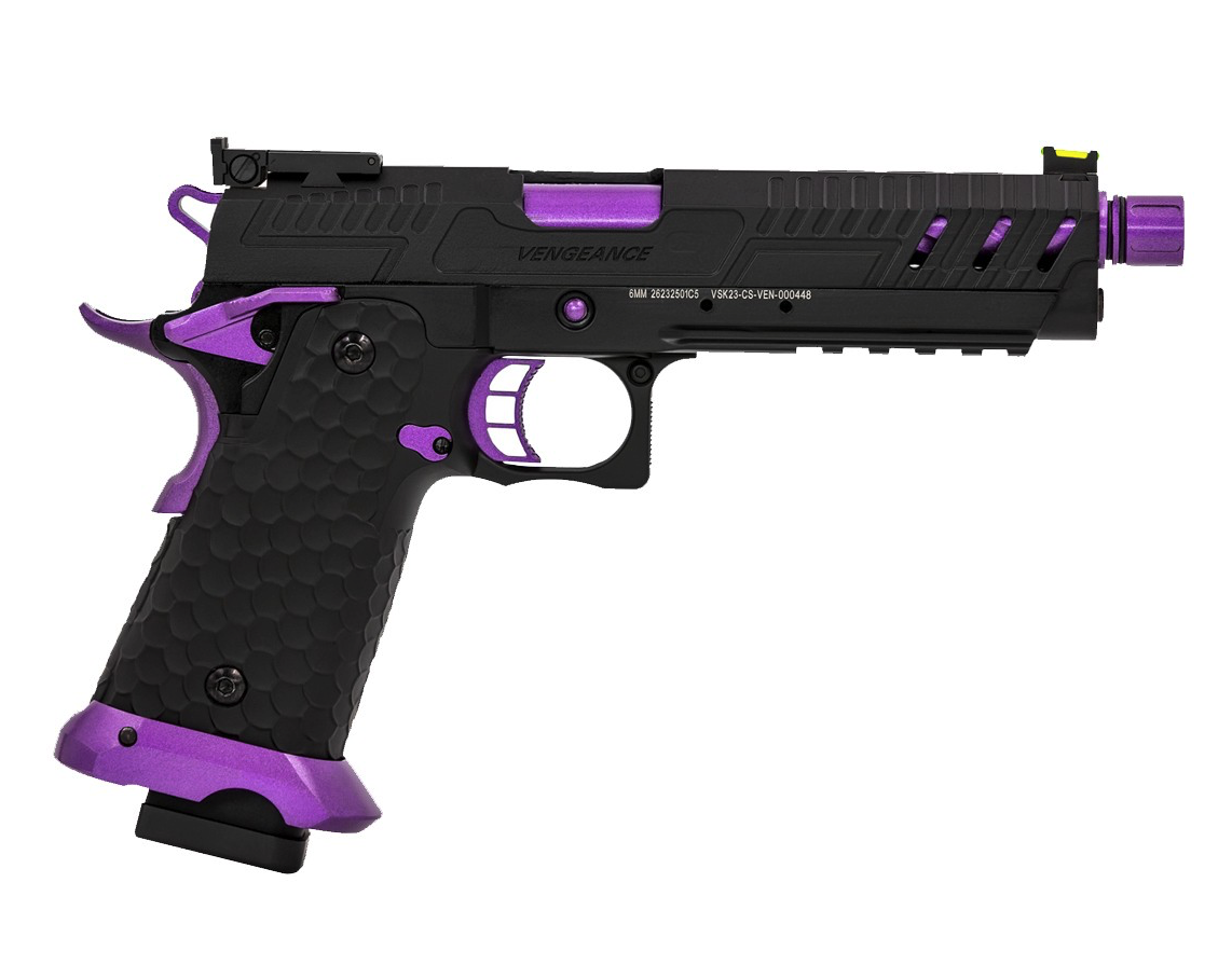 HI-CAPA CS VENGEANCE 5.1 GBB PISTOL (BLACK) (PURPLE MATCH) - Image 4