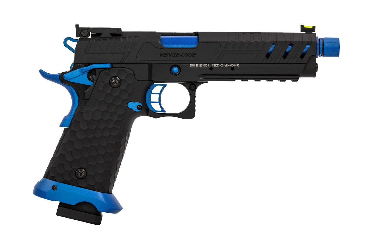 HI-CAPA CS VENGEANCE 5.1 GBB PISTOL (BLACK) (V-BLUE MATCH) - Image 4