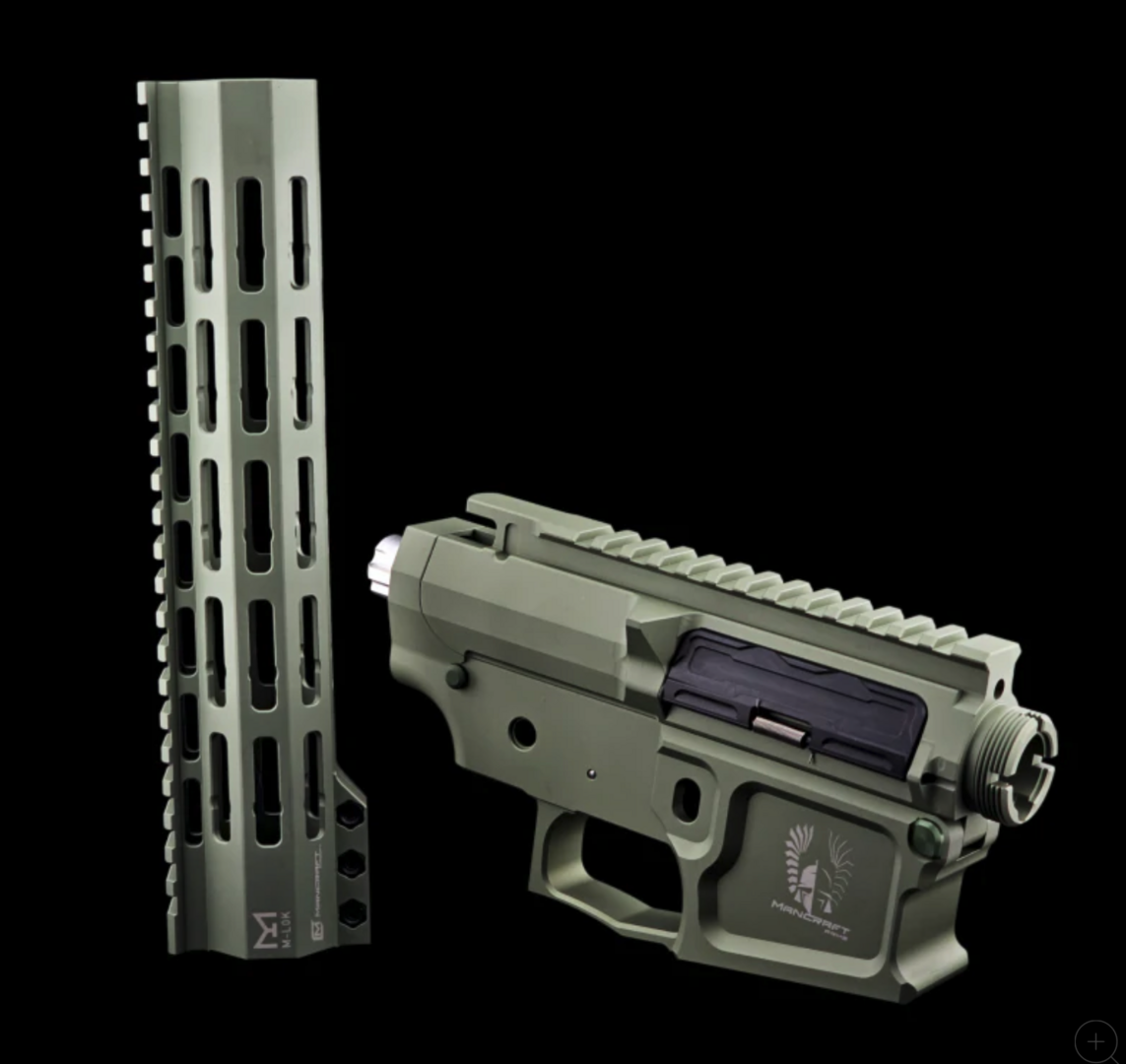 Mancraft CNC M4 AR15 Receiver and handguard set Sage Green