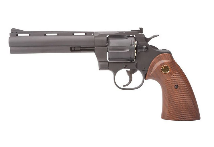 King Arms 6.0"" 357 Custom I-GAS (Full Metal - Black - KA-PG-01-L-GAS)