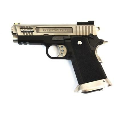 WE HI-CAPA 3.8 GEN2 E-FORCE GBB PISTOL (SILVER|BLACK) (SILVER BARREL)
