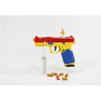 building block glock spring shell ejecting toy