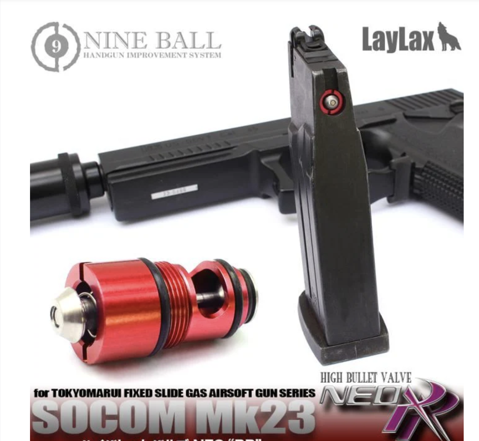 Laylax Nine Ball High Bullet Valve NEO RR for Tokyo Marui SOCOM Mk23 - Image 4