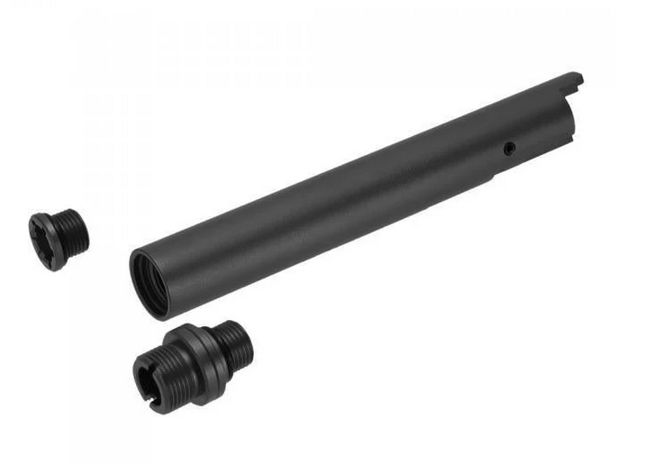 Laylax Nine Ball 2-Way Fixed Non-Recoiling Outer Barrel for Tokyo Marui Hi-Capa 5.1 (Black) - Image 4