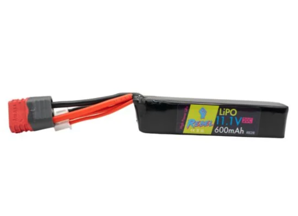 Rebel Battery - 600mAh Lipo 11.1V (PDW) - Deans (fits the EMG Autobot)