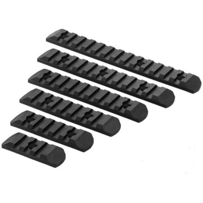 Rebel Keymod/MLOK 6 Piece Polymer Rail Set - Black