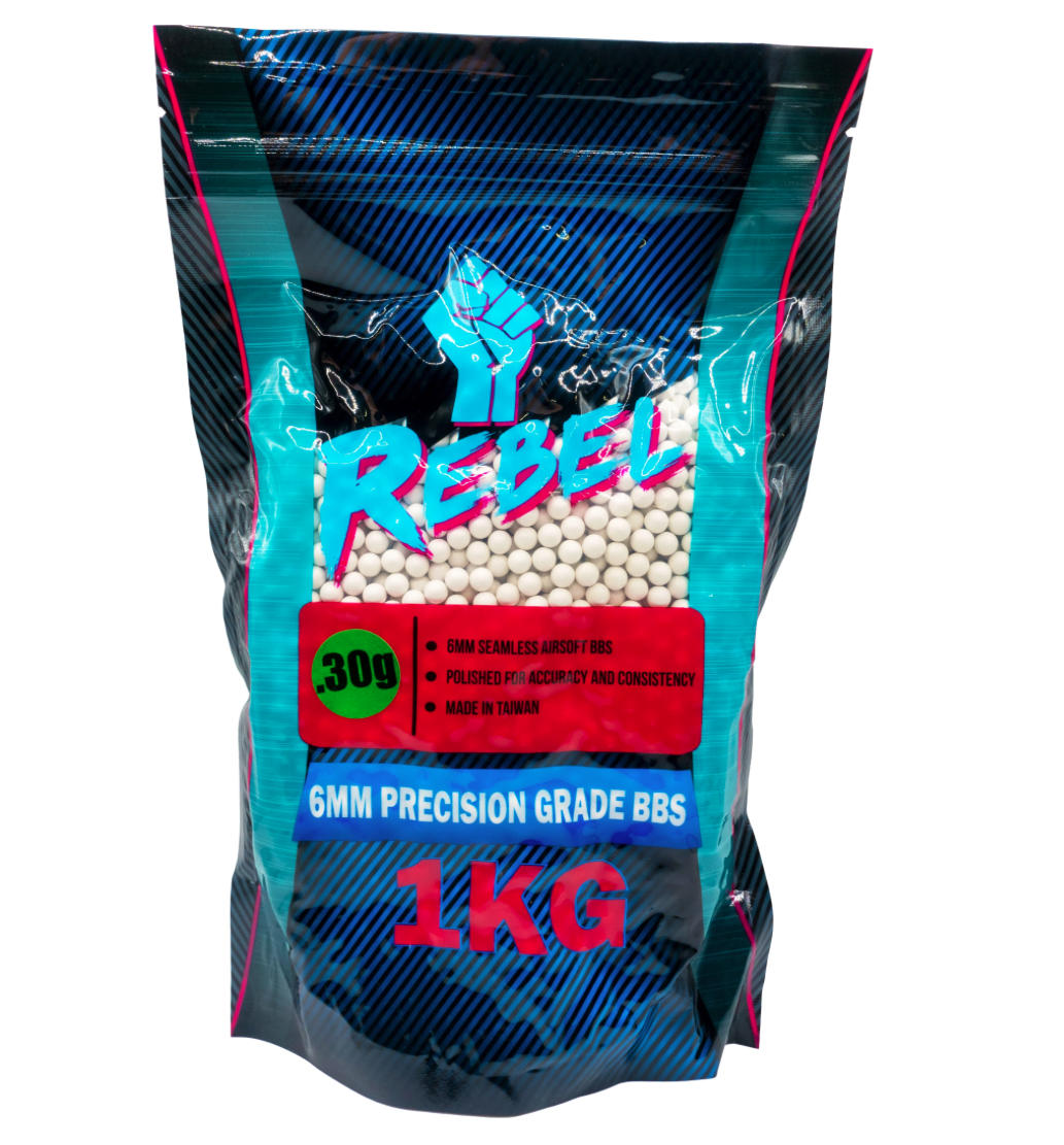Rebel Precision 6mm BBs 1kg Bag - 0.30g