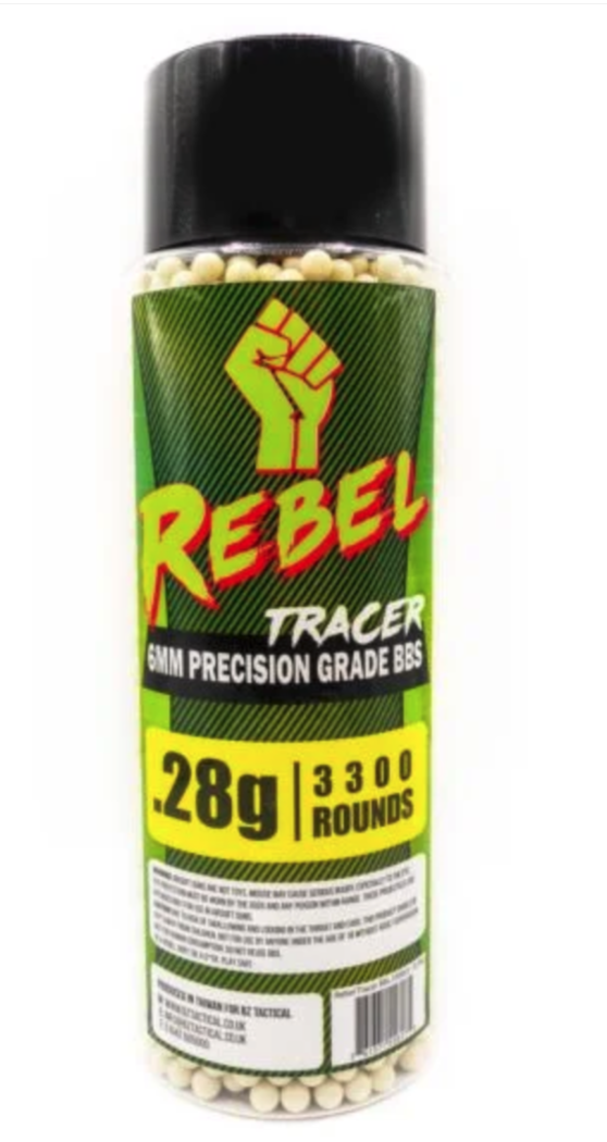 Rebel Precision 6mm Tracer BBs 3300ct Bottle - 0.28g