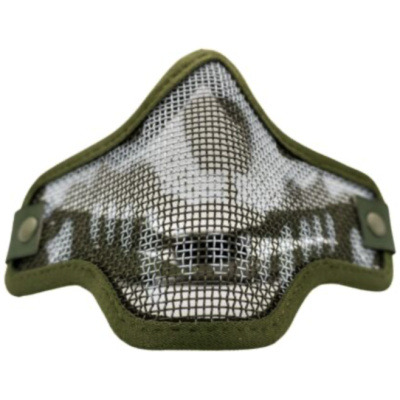 Rebel Precision Steel Lower Face Mask Skull OLIVE