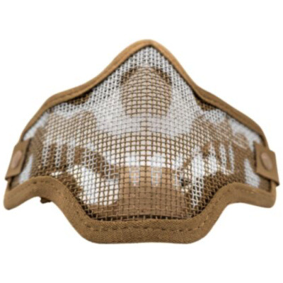 Rebel Precision Steel Lower Face Mask Skull TAN