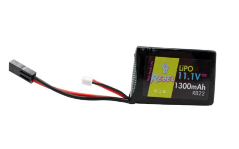 Rebel Battery - 1300mAh LiPo 11.1V 20C stick (PEQ/AN-15) - Mini Tamiya
