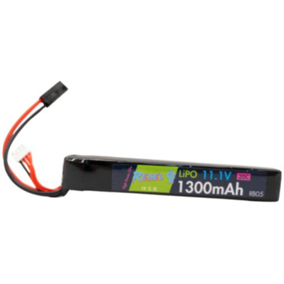 Rebel Battery - 1300mAh Lipo 11.1V 20C Stick - Mini Tamiya