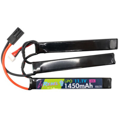 Rebel Battery - 1450mAh Lipo 11.1V 30C Nunchuck - Mini Tamiya