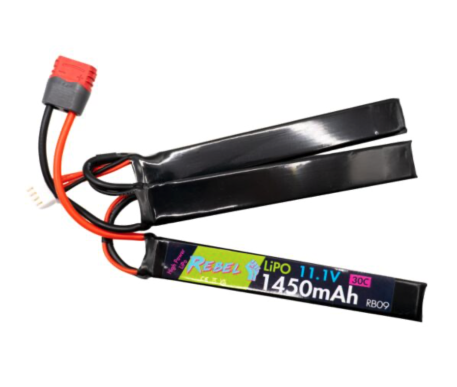 Rebel Battery - 1450mAh Lipo 11.1V 30C Nunchuck - Deans