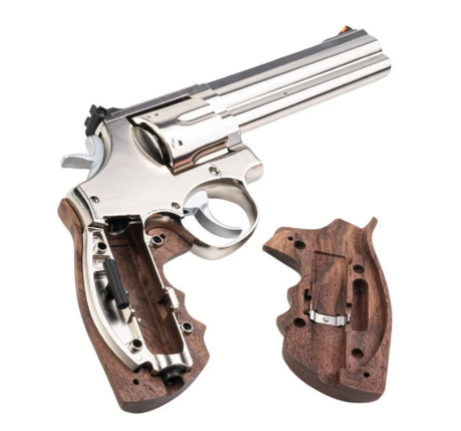 Ares S&W 686 6-inch Full Metal CO2 Airsoft Revolver with Real Wood Grips (Silver - APR-004) - Image 8